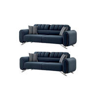 SITZGARNITUR Mulino Anthrazit Stellvariante:3+2 - Anthrazit, Holz (230/88/95cm) - Villa Möbel