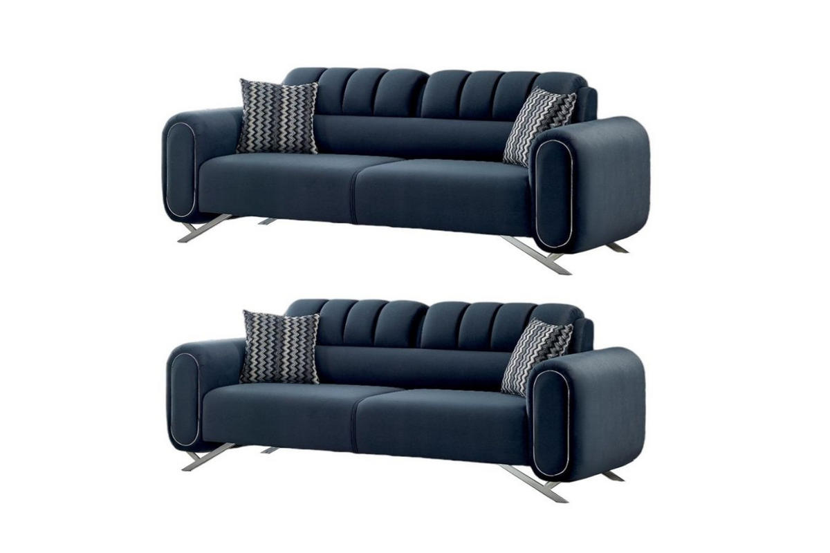 SITZGARNITUR Mulino Anthrazit Stellvariante:3+2 - Anthrazit, Holz (230/88/95cm) - Villa Möbel