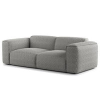 2-SITZER SOFA - Schwarz/Grau, Kunststoff/Textil (220/71/102cm) - home24