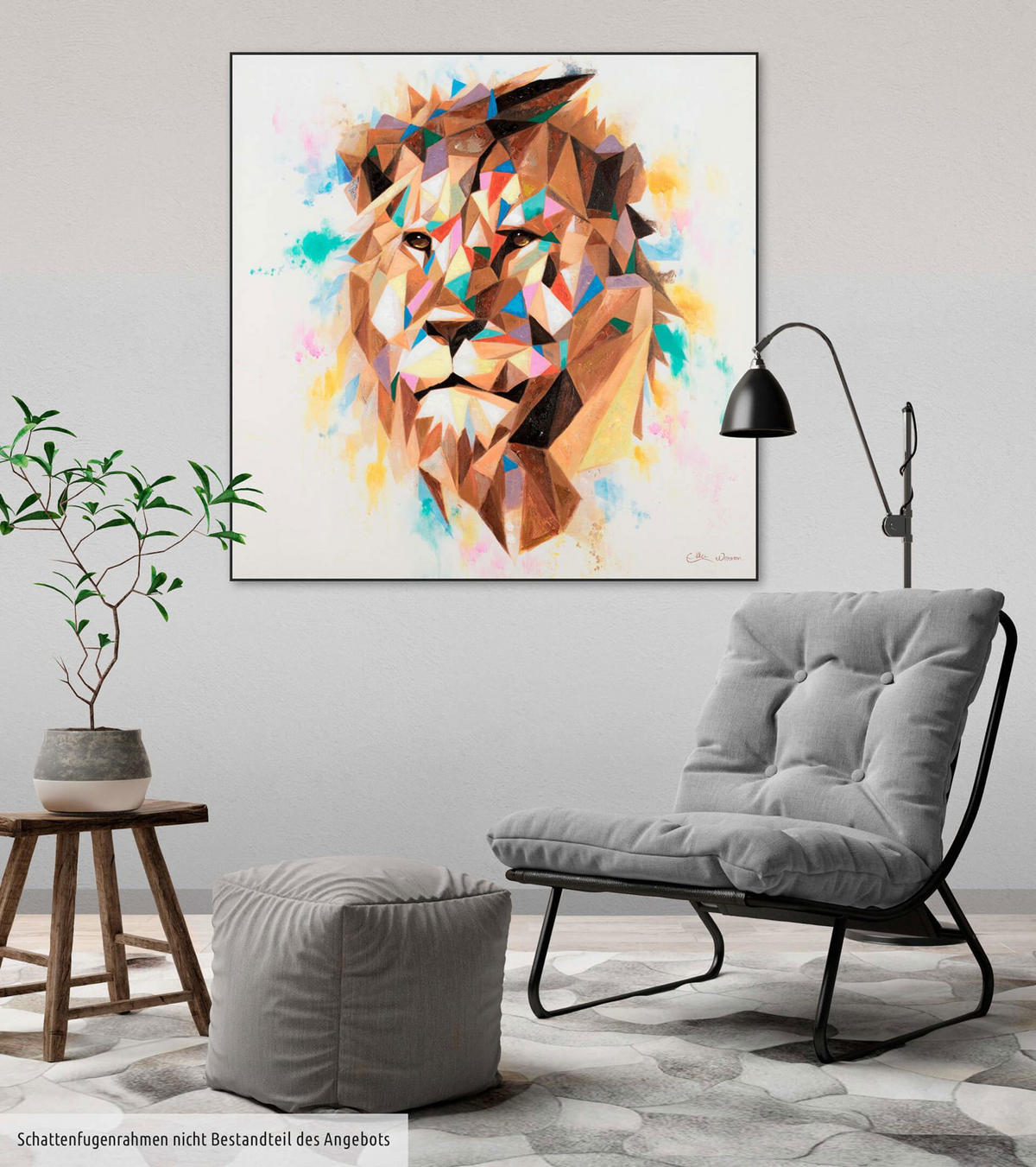 ACRYLBILD HANDGEMALT 80/80 cm - Multicolor, Holz/Textil (80/80cm) - KUNSTLOFT