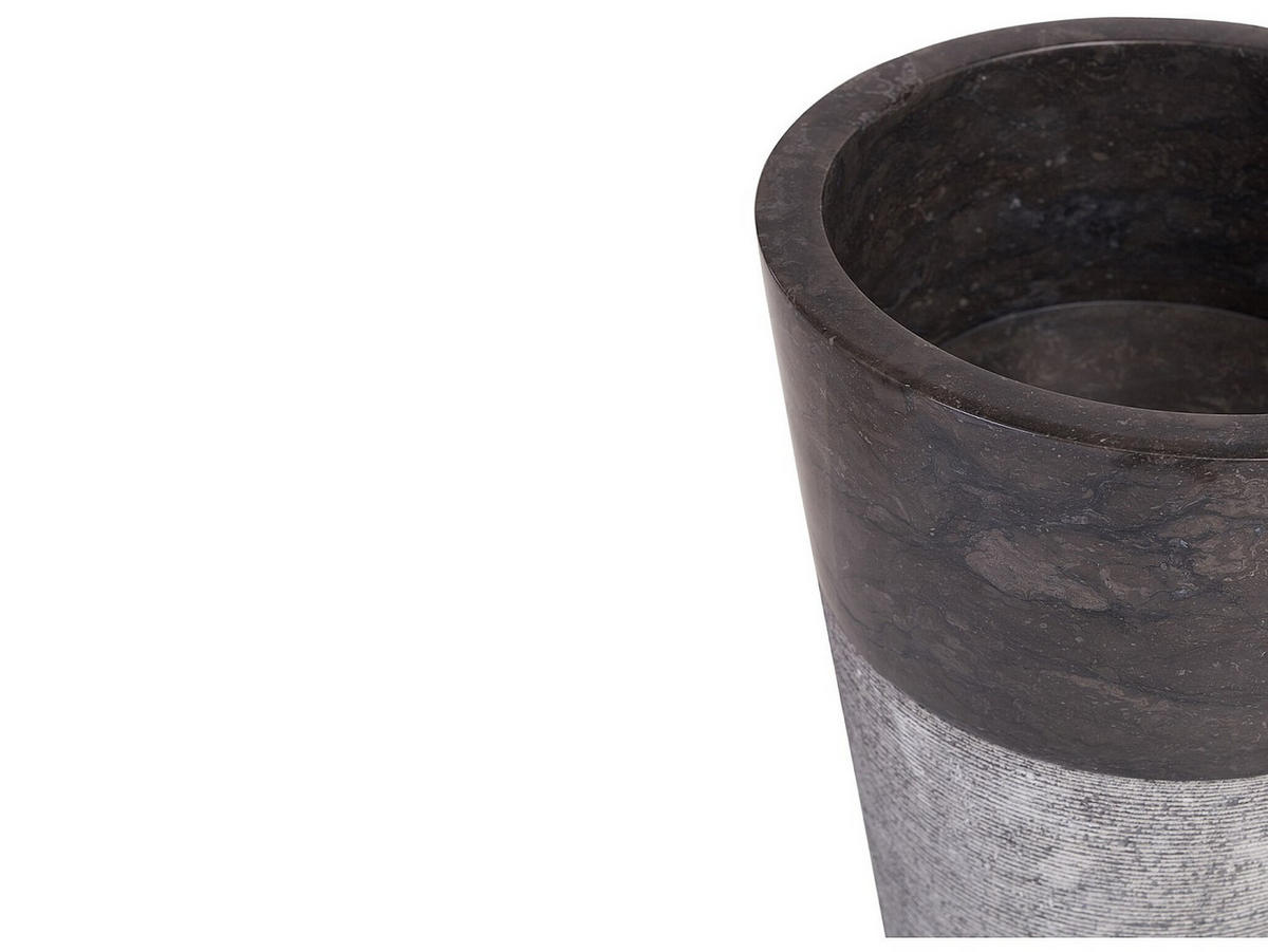 STANDWASCHBECKEN Marmor LANTA - Grau - Grau, Stein (40/90/40cm) - Vente-Unique