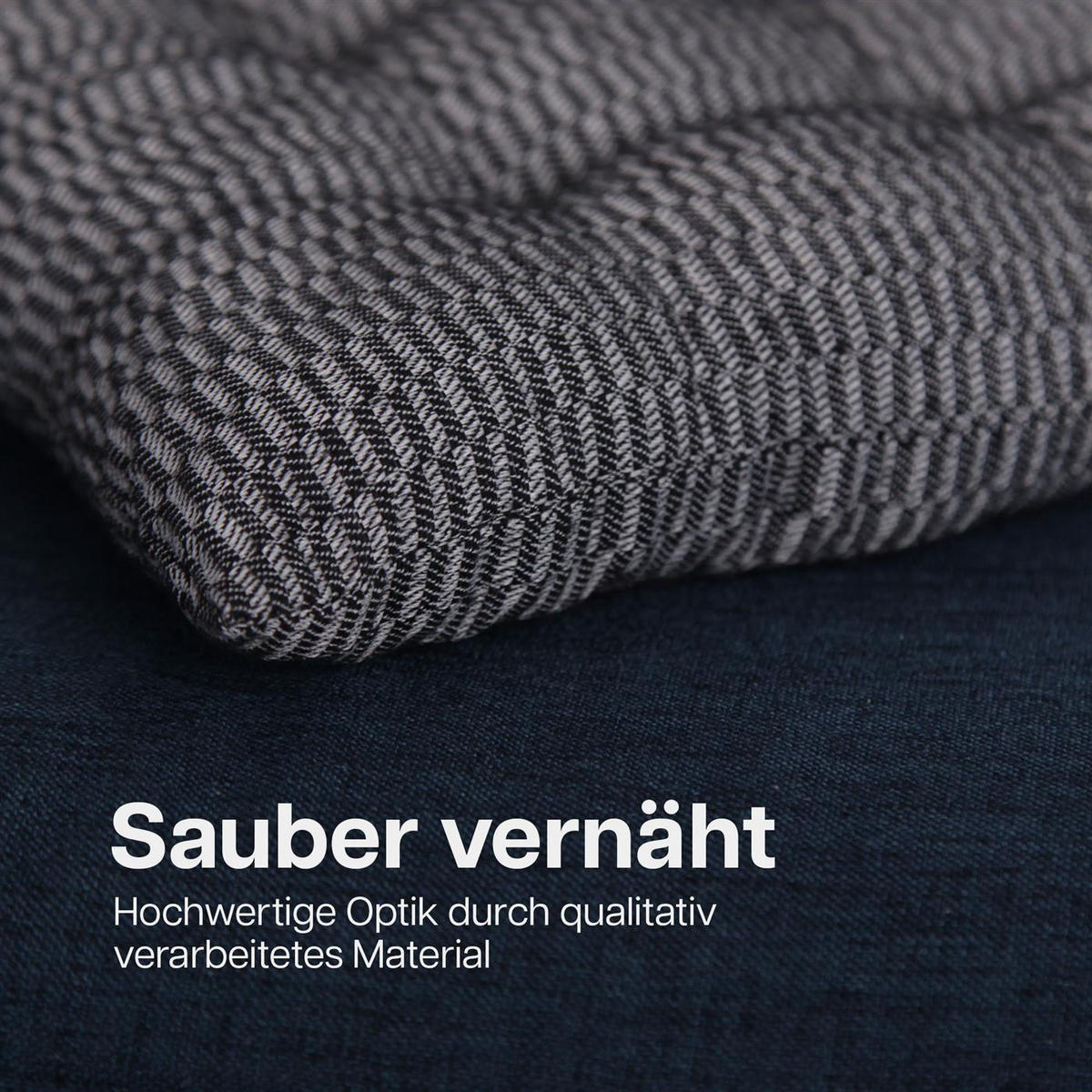 SITZKISSEN Lissabon 40x40cm Grau 1er Pack - Grau, Textil (40/40/6cm)