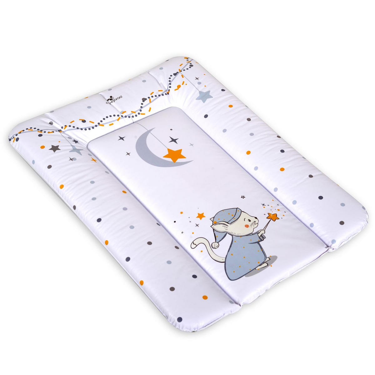 WICKELAUFLAGE Soft 50 x 70 cm weiß waschbar, gepolstert, erhöhter Rand, Rutschschutz, bis 11 kg - Weiß, Kunststoff (50/70cm) - Cangaroo