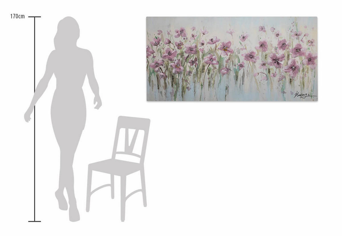 ÖLGEMÄLDE 120/60 cm - Grün, Holz/Textil (1.6/60cm) - KUNSTLOFT