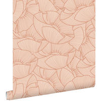 TAPETE Mohnblumen 53 cm x 10.05 m - Pink, Papier (53/1000cm) - ESTAhome