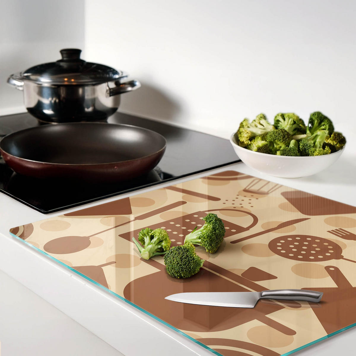 GLASPLATTE 60x52 cm Geschirr - Braun, Glas (60/0.4/52cm) - TULUP