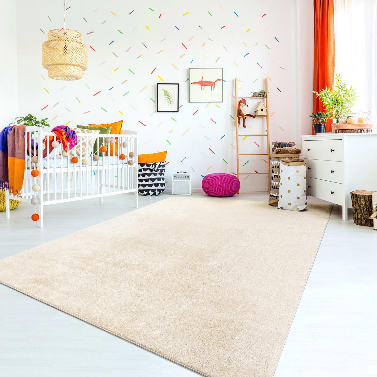 FLACHWEBETEPPICH Creme 200 x 280 cm - Creme, Kunststoff (200/280cm) - TT Home