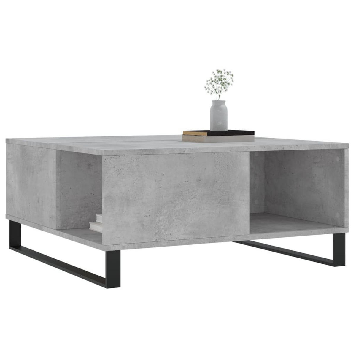 COUCHTISCH Betongrau 80x80x36,5 cm Holzwerkstoff - Grau, Holzwerkstoff (80/80/36.5cm) - furnicato