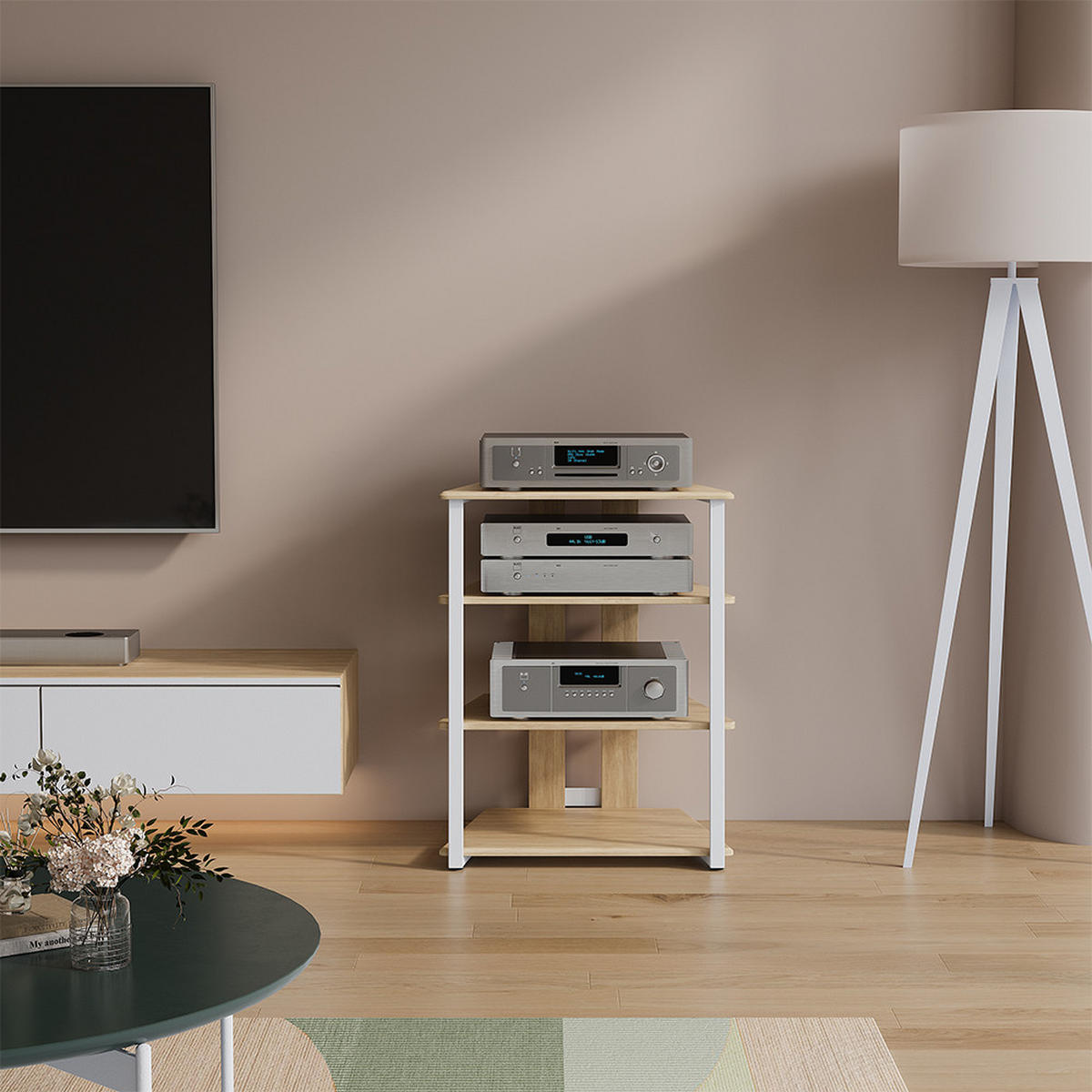 ÚLOŽNÁ POLICE Tonar Sonoma/bílá - Sonoma dub, kompozitní dřevo (61/78/53cm) - Vicco