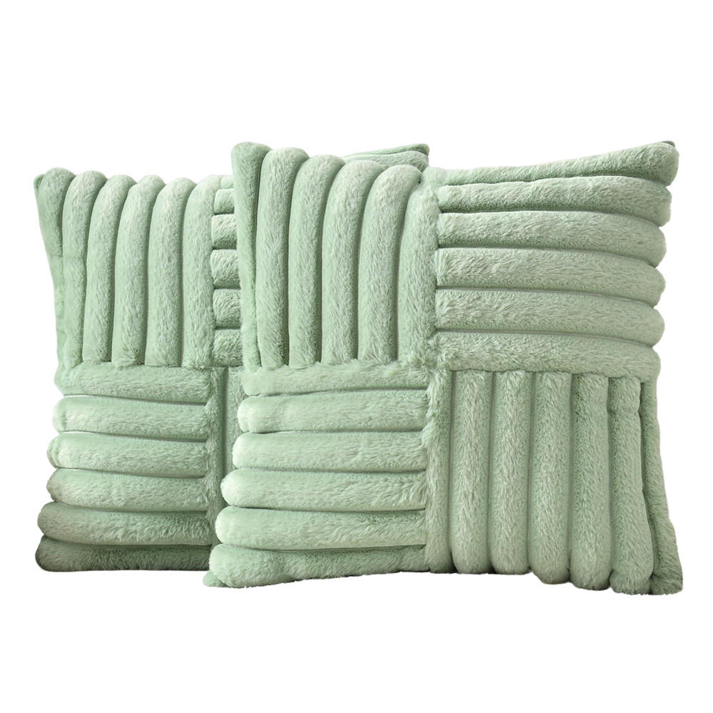 KISSENHÜLLE UNI Plüsch & Samt 45/45 cm - Grün, Textil (45/45cm) - Kaket