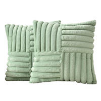 KISSENHÜLLE UNI Plüsch & Samt 45/45 cm - Grün, Textil (45/45cm) - Kaket