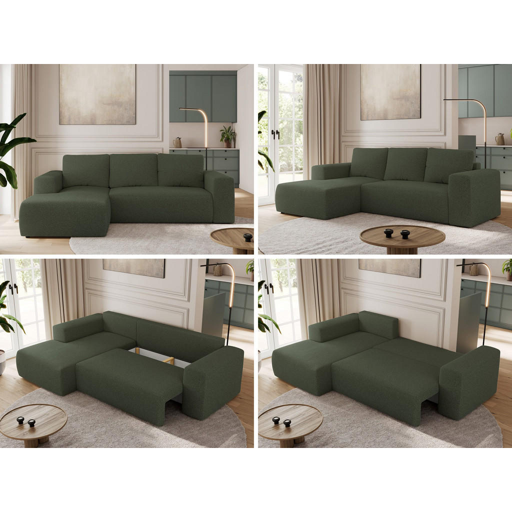 Thumbnail - MKS Ecksofa, Grün, Textil, 3-Sitzer, L-Form,L-Form, 266x164 cm, Oeko-Tex®, Wohnzimmer, Sofas & Couches, Wohnlandschaften...