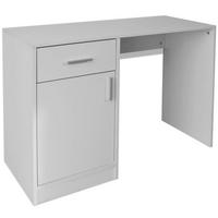 SCHREIBTISCH mit 1 Schublade, 1 Schrank 100/40/73 cm aus Holzwerkstoff, MDF Weiß - Weiß, Holz (40/100/73cm) - vidaXL