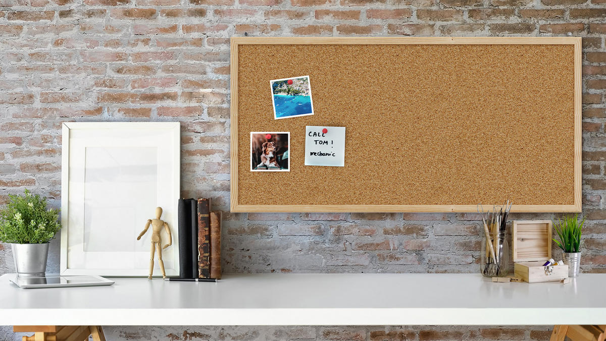 PINNWAND, Korktafel 80x40 cm, Naturholzrahmen - Braun, Holz (80/40/1.5cm) - ALLboards