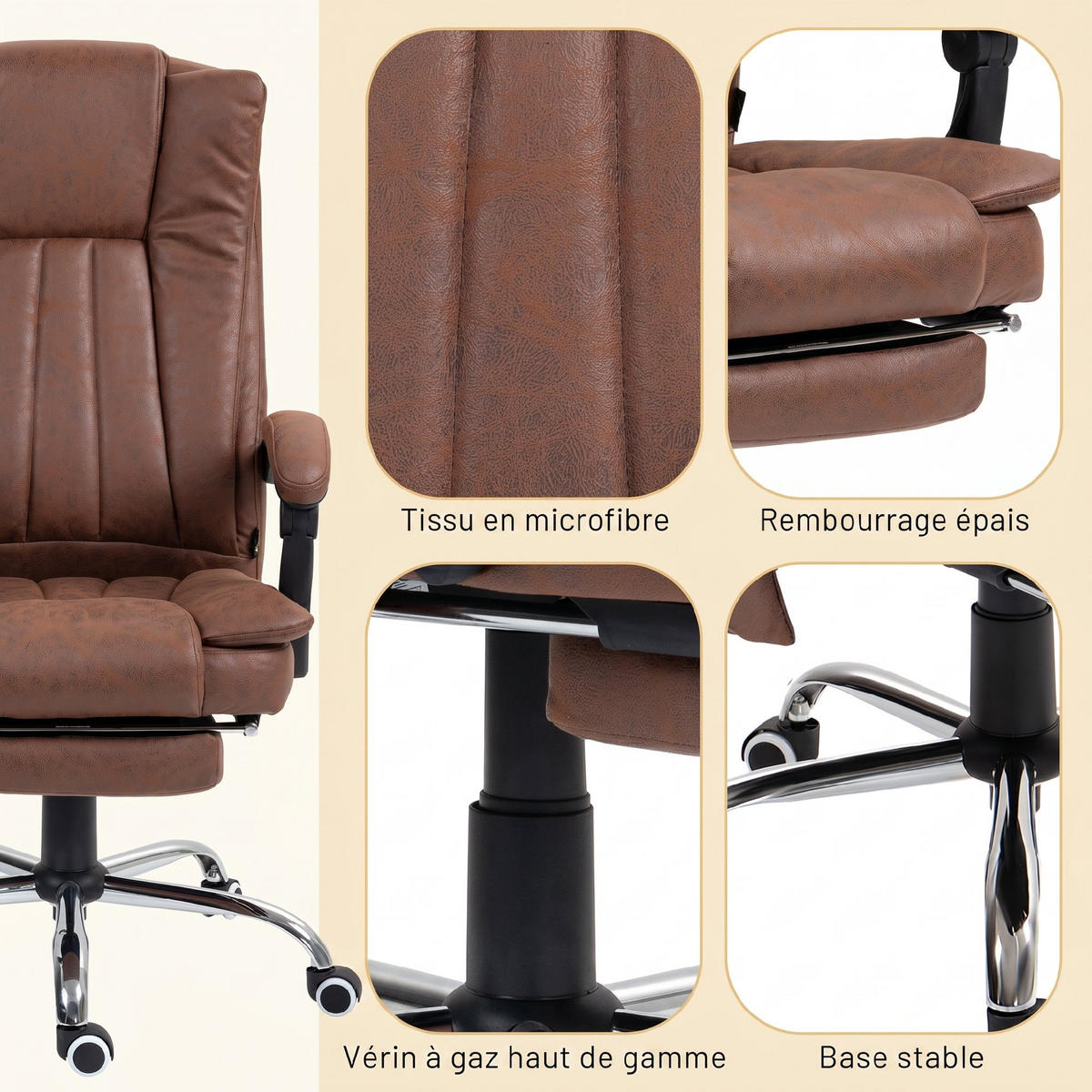 BÜROSTUHL Braun 62.0/67.0/120.0 cm - Braun, Textil (67/120/62cm)