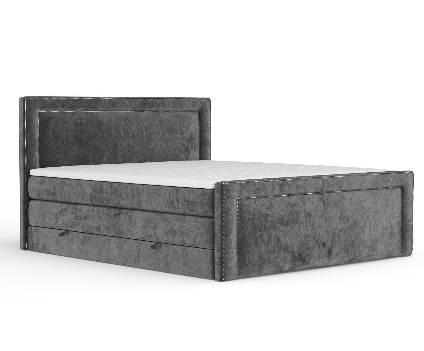 Maison de Reve Boxspringbett Anthrazit 180x200 cm