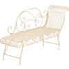 GARTENLIEGE Metall antik-creme - Creme, Metall (156/78/46cm) - CLP