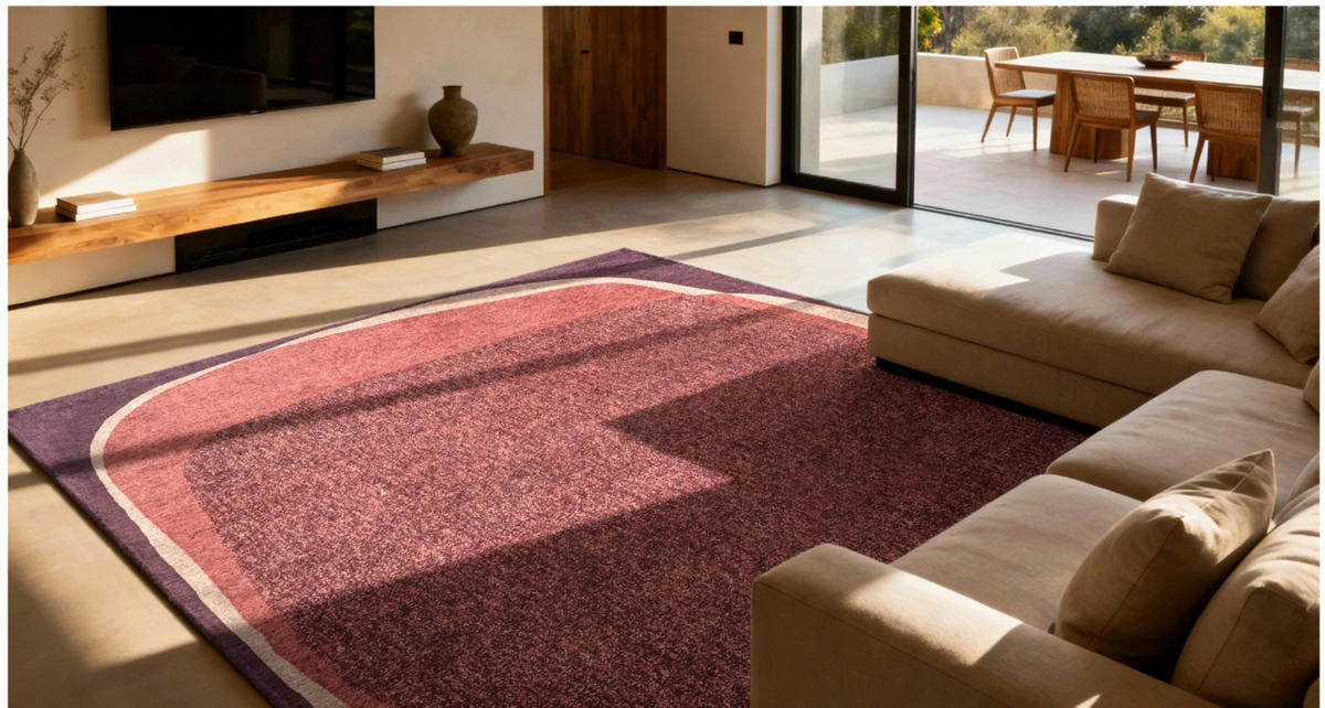 TEPPICH modern Flachgewebe AGATE Lila 240 x 340 cm - Lila, Textil (240/340cm) - Novatrend