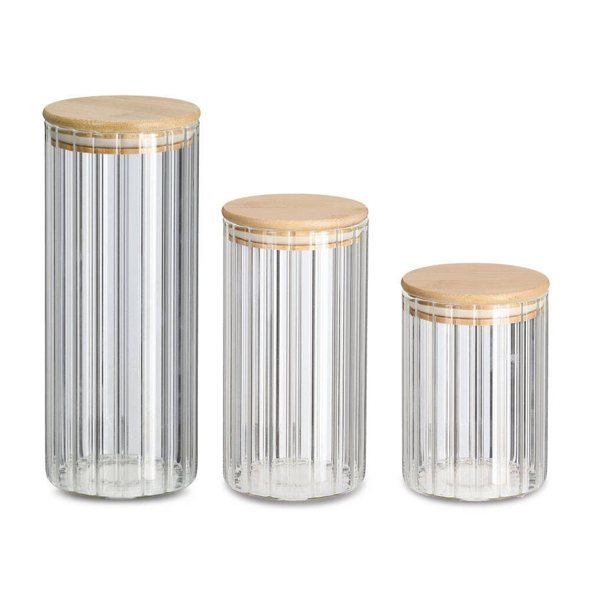 GLASBEHÄLTER Grooves 550 ml - Transparent, Glas (9/13.5/9cm)