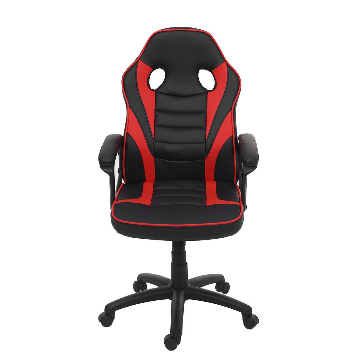 BÜROSTUHL Schwarz, Rot - Rot/Schwarz, Textil (63/119/64cm) - MCW