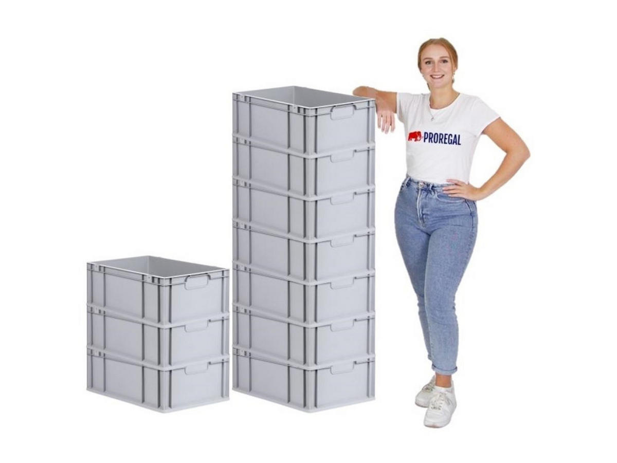EUROBOX Nextgen Economy Griffe Geschlossen 22x40x60cm 44 Liter - Grau, Kunststoff (40/22/60cm) - PROREGAL