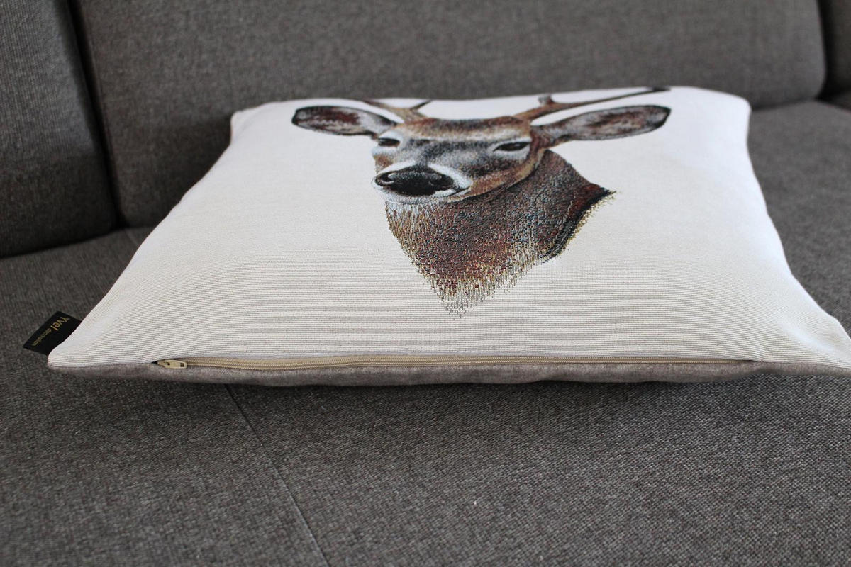 KISSENHÜLLE BERGWELTEN - Braun, Textil (45/45cm) - Yve! decoration