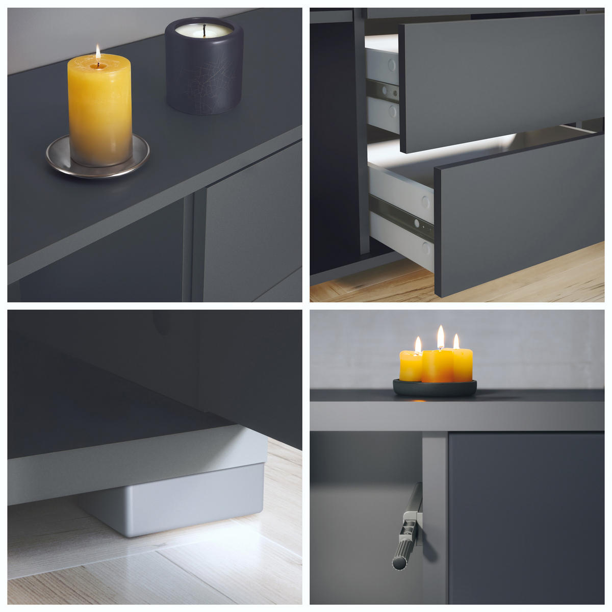SIDEBOARD Rova Eiche Wotan - Eiche Wotan, Holzwerkstoff (138.5/75.5/35cm) - Vladon