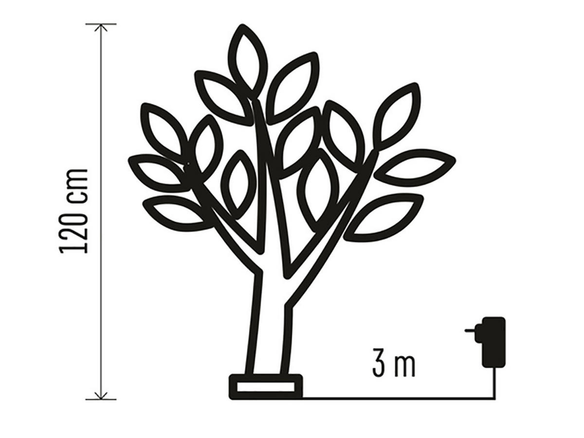 LED-LICHTWEIDE 120 cm KALTWEISS - für innen und außen - Weiß, Kunststoff/Metall (60/120/60cm) - LAALU