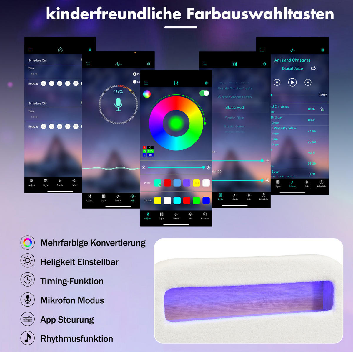 POLSTERBETT 90/200 cm Weiß aus Bouclé mit Stauraum und LED-Beleuchtung - Weiß, Textil (90/200cm) - OKMYHOME