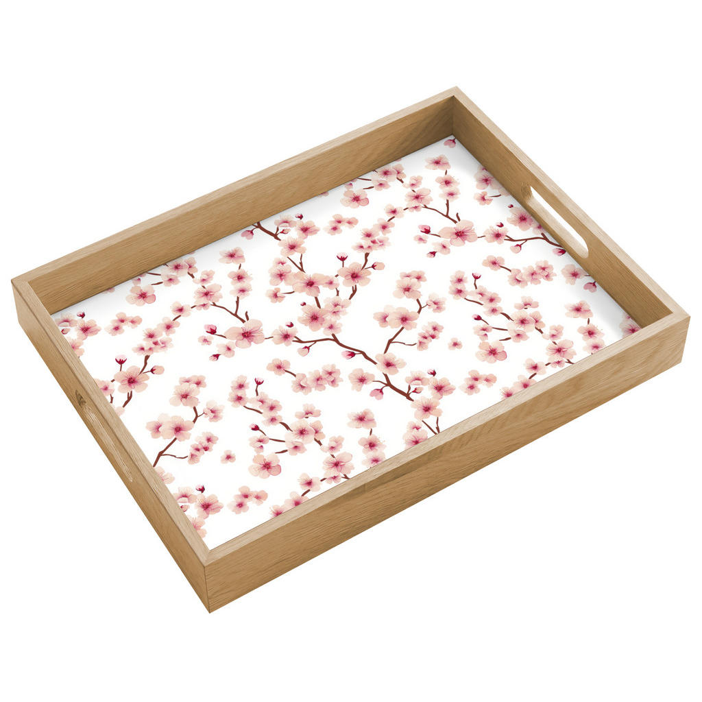 OnlyWow SERVÍROVACÍ PODNOS Třešňový květ - větve - růžová 40x30 cm