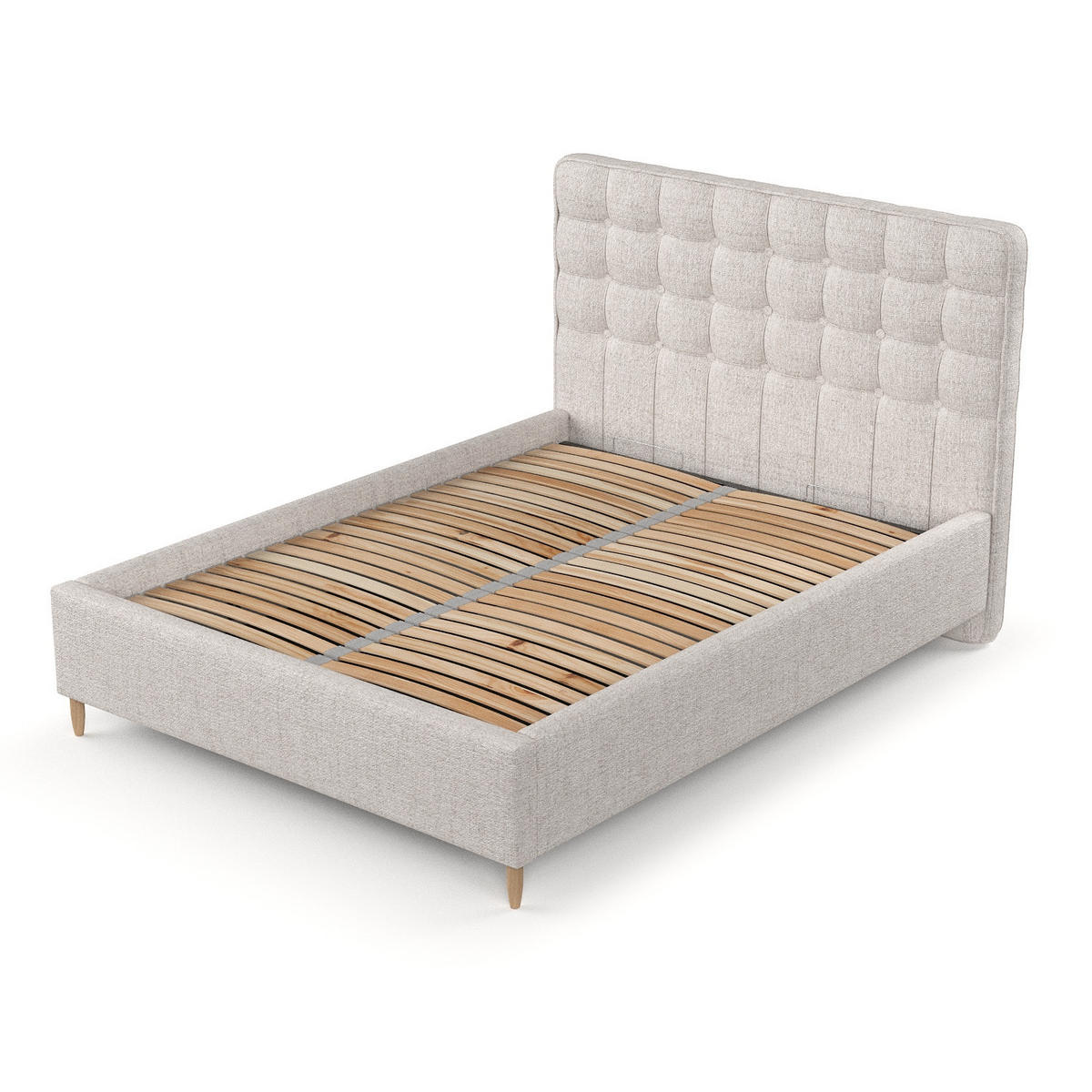 POLSTERBETT Paloma 160/200 cm Hellbeige im Neve Stoff - Sandfarben/Naturfarben, Holz/Holzwerkstoff (160/200cm) - AltaBeds