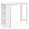 KÜCHENTRESEN GANDER Edelstahl 3 Fächer Ablage, Weiß 120x60x107 cm - Weiß, Holz/Metall (120/107/60cm) - KADIMA DESIGN