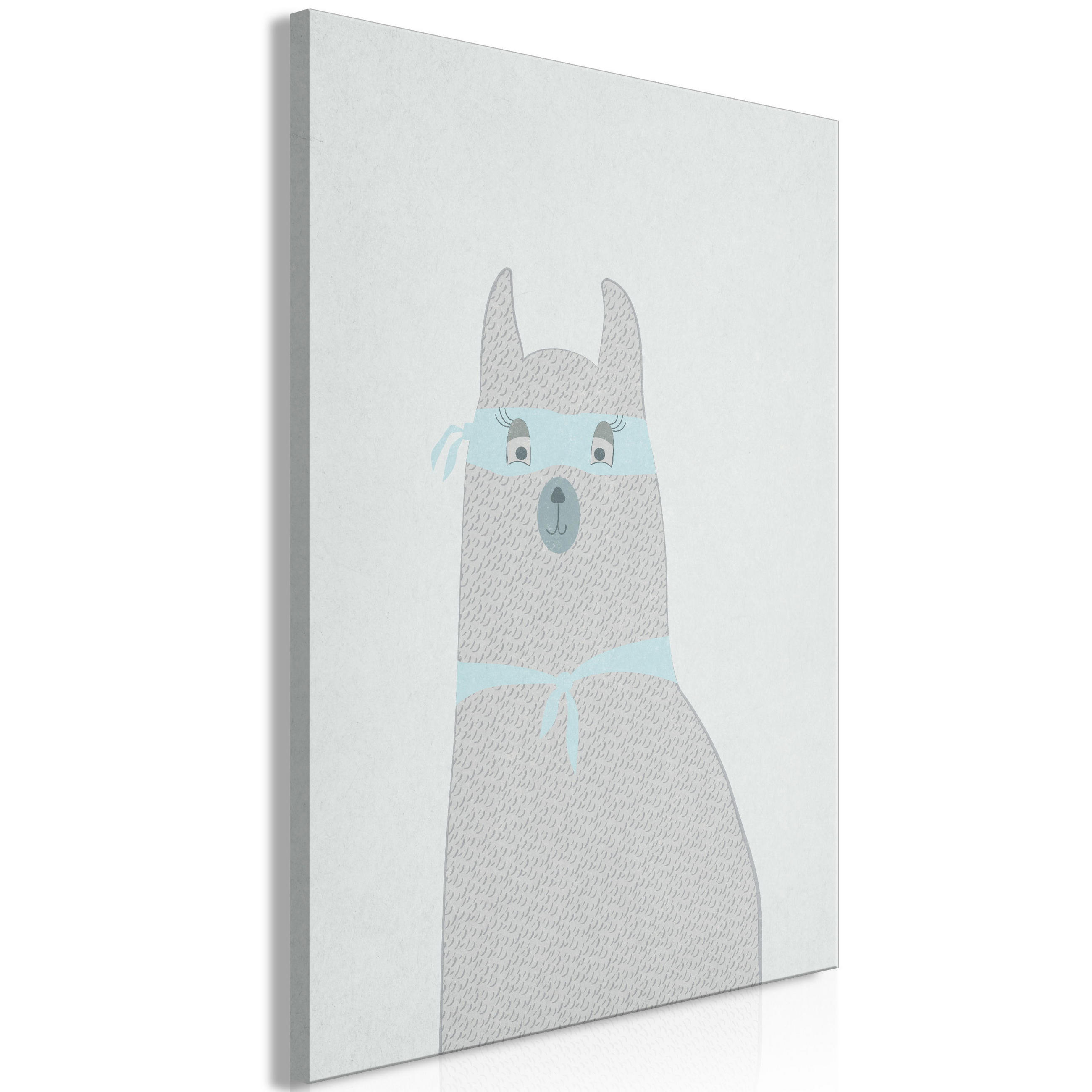 KUNSTDRUCK Grau 80/120 cm - Blau/Grau, Textil (80/120cm) - KUNSTLOFT