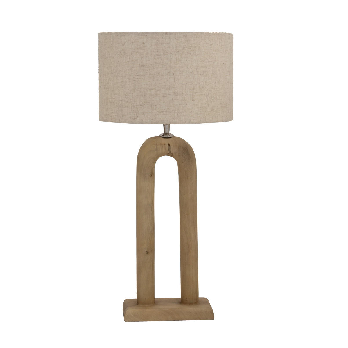 TISCHLAMPE aus Mangoholz 60cm, natürlich - Braun, Holz (30/30/63cm) - Giga Meubel