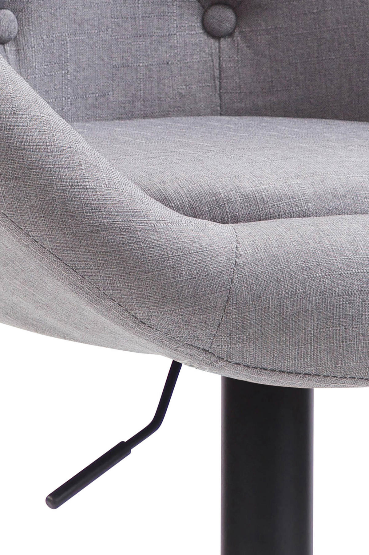 BARHOCKER Landern Stoff schwarz grau - Schwarz/Grau, Textil (65/128/57cm) - TPFLiving