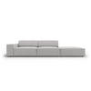 SOFA Jodie aus strukturiertem Stoff hellgrau 3 Sitzplätze - Hellgrau, Textil (102/70/262cm) - Micadoni