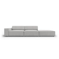 SOFA Jodie aus strukturiertem Stoff hellgrau 3 Sitzplätze - Hellgrau, Textil (102/70/262cm) - Micadoni