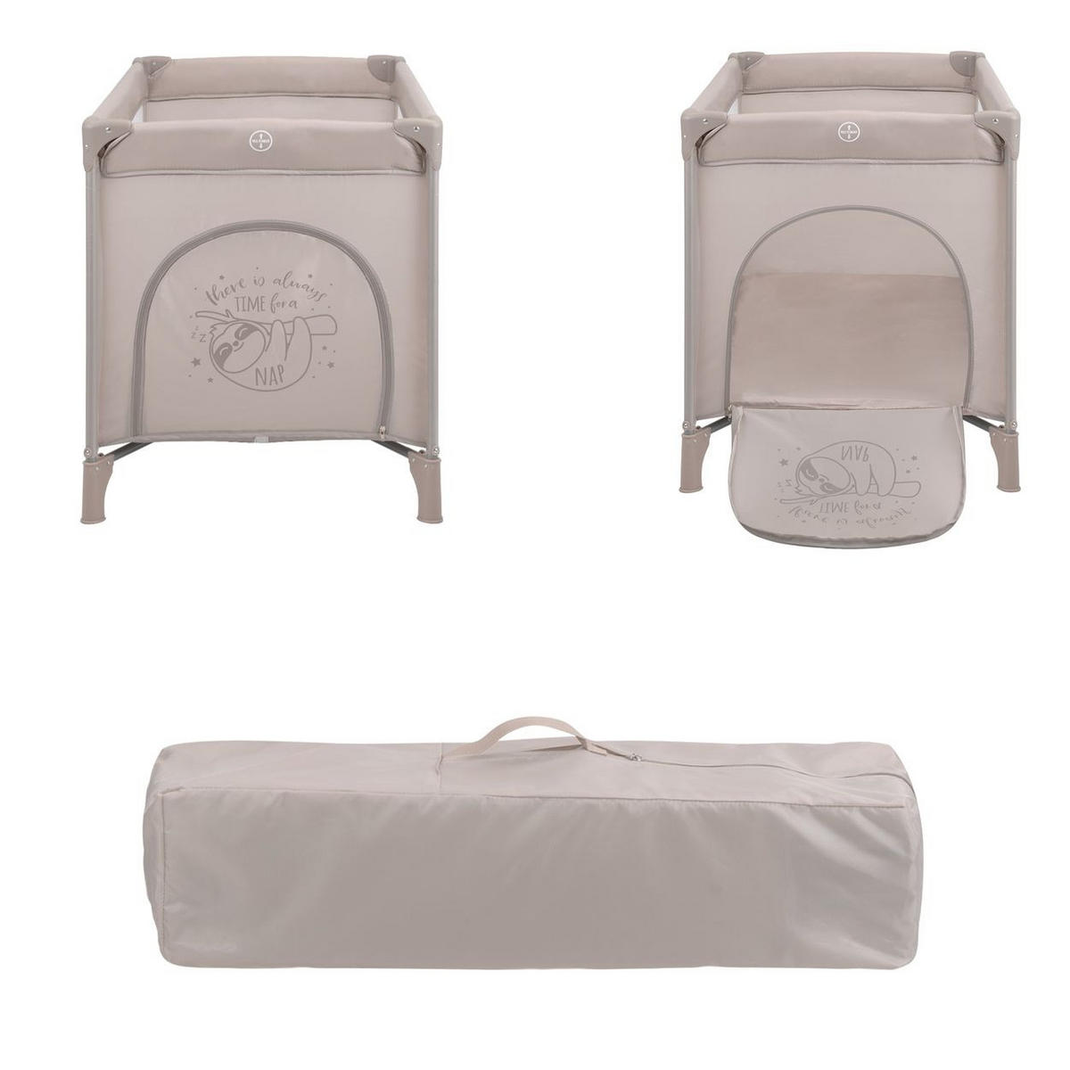 REISEBETT So Gifted braun 2 Ebenen Matratze, Tragetasche, Öffnung - Braun, Kunststoff (65/125cm) - Kikka boo