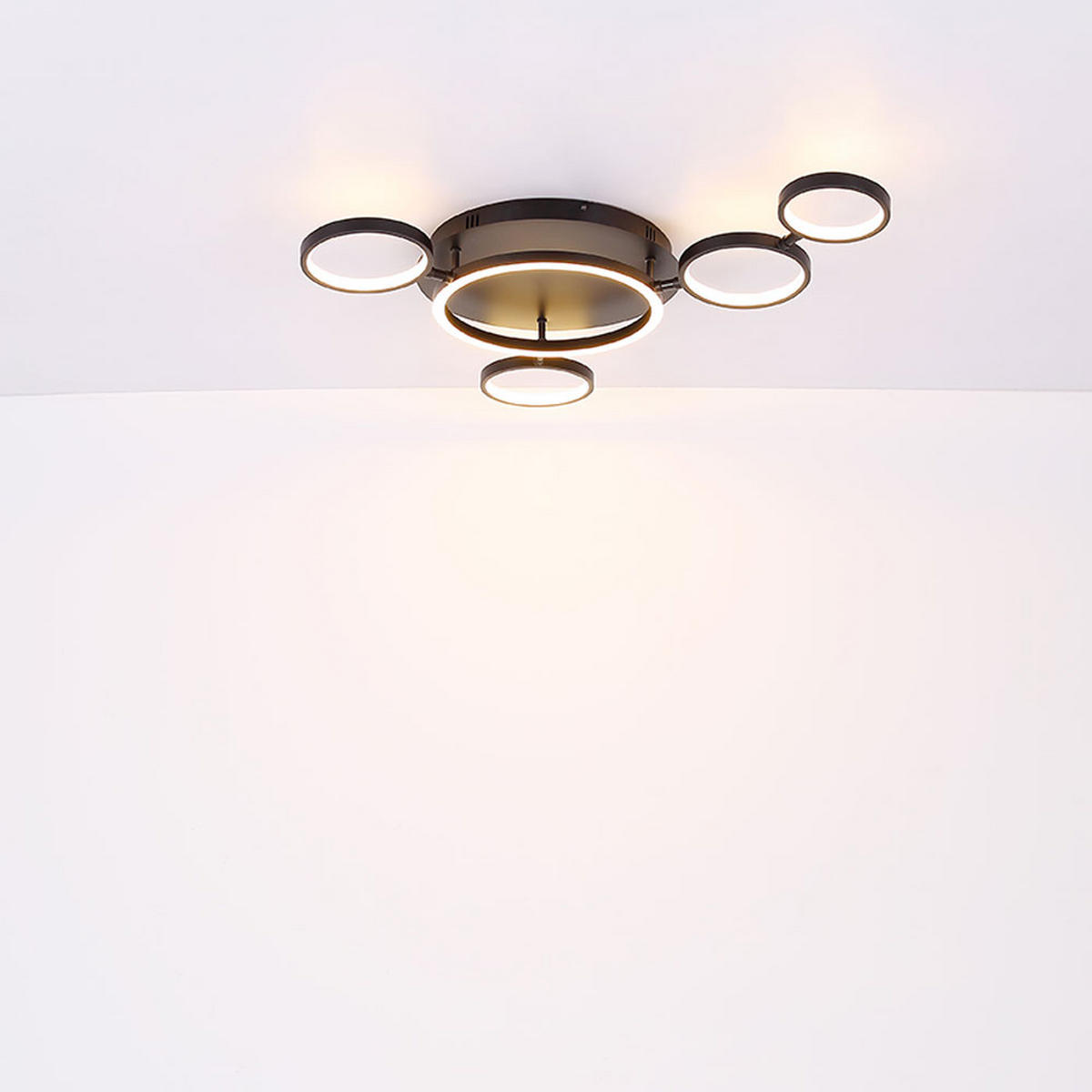 LED DECKENLEUCHTE Metall Schwarz - Schwarz, Metall (79/39/11.5cm) - Globo Lighting