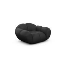 SESSEL Echtleder Schwarz - Schwarz, Leder (135/70/93cm) - VAROYAL