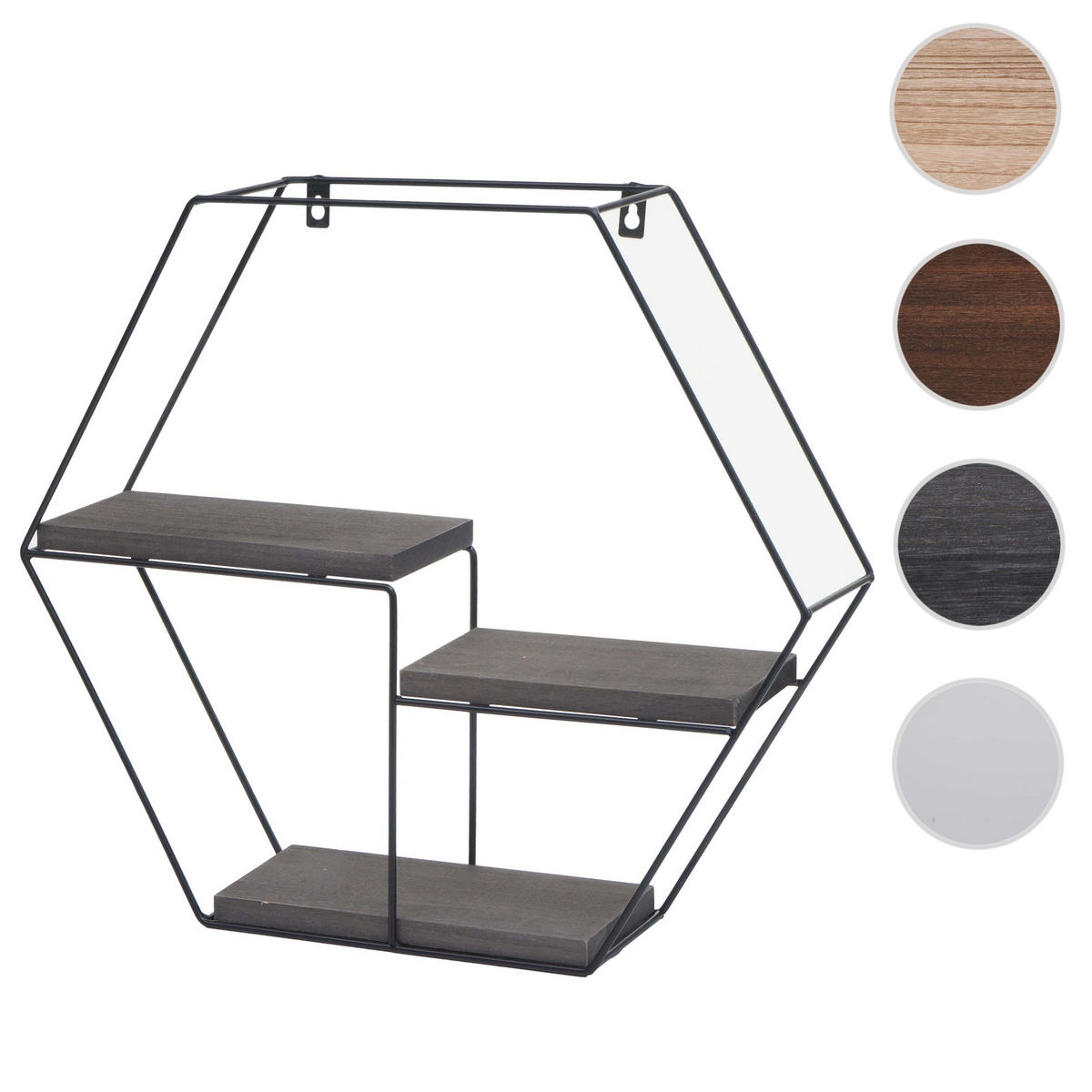 WANDREGAL Grau - Grau, Holz (49/43/11cm) - MCW