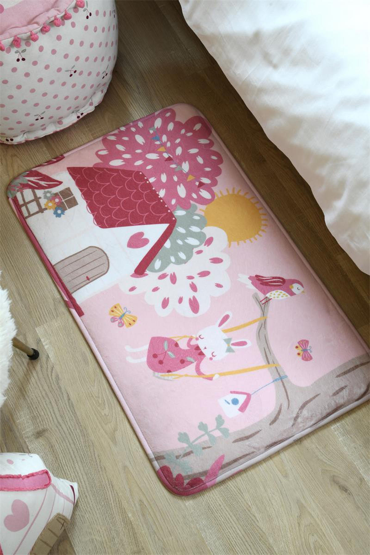 KINDERMATTE Matty 75/45/1 cm - Rosa, Textil (45/75cm) - STOF