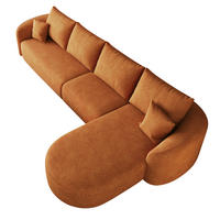 ECKSOFA 3-Sitzer 336 cm Rechts L-Form ohne Montage, DE-34817, Orange - Orange, Textil (336/168cm) - ComfortXL