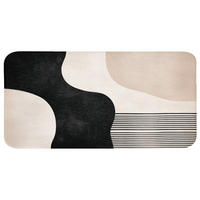 KOPALNIŠKA PREPROGA Oblike 120x60 cm - črna/bež, umetna masa/tekstil (120/60cm) - OnlyWow