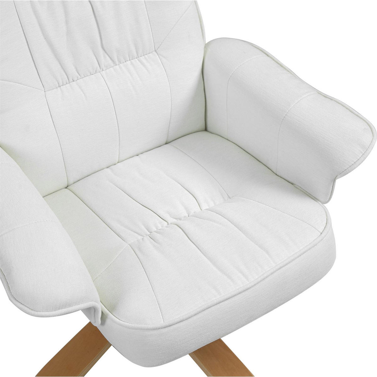 RELAXSESSELSET CHARLY - Weiß, Textil (76/87/61cm) - IDIMEX