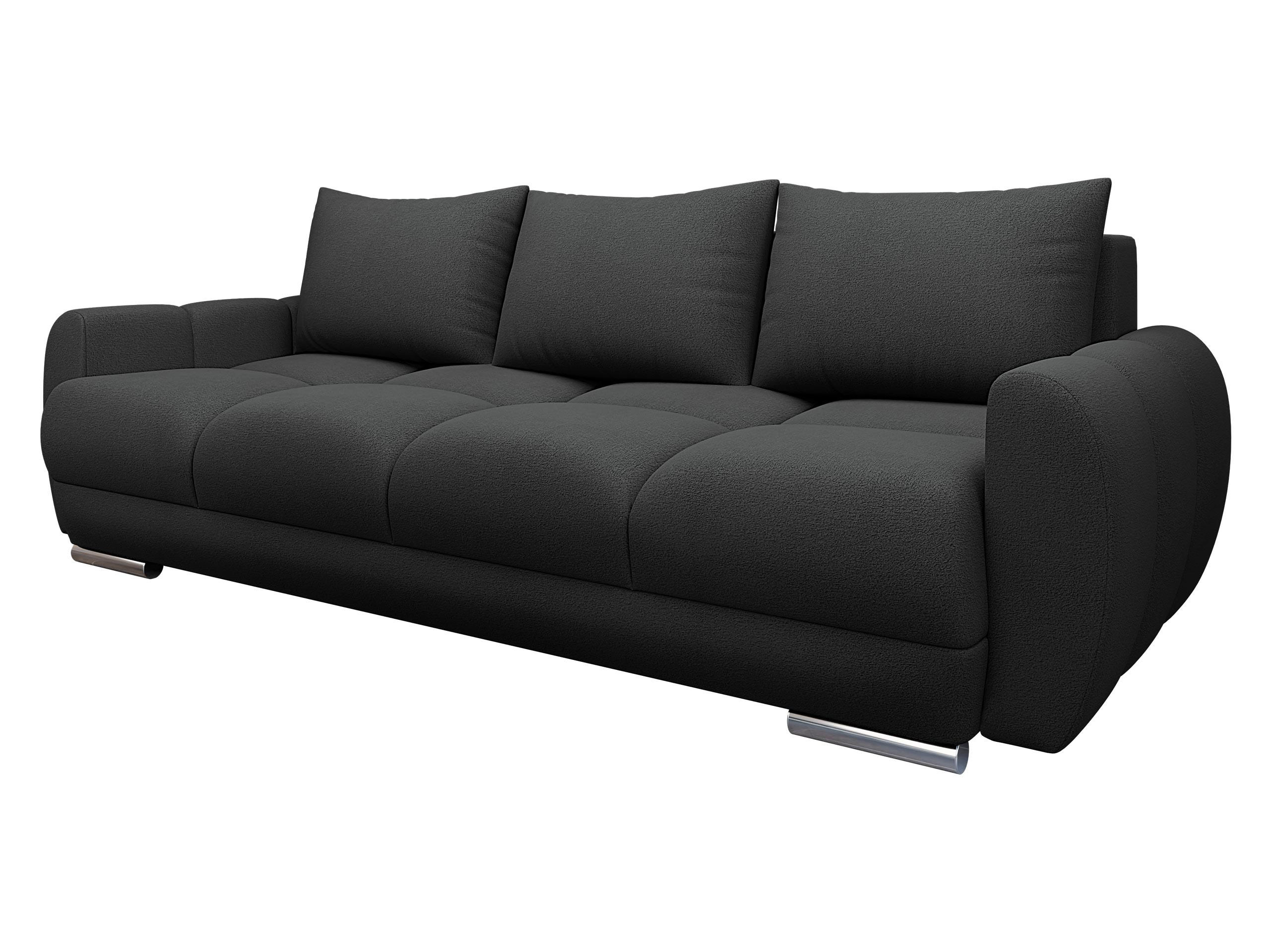 SCHLAFSOFA Logo 3 - Anthrazit/Silberfarben, Holz/Kunststoff (234/89/97cm) - MIRJAN24
