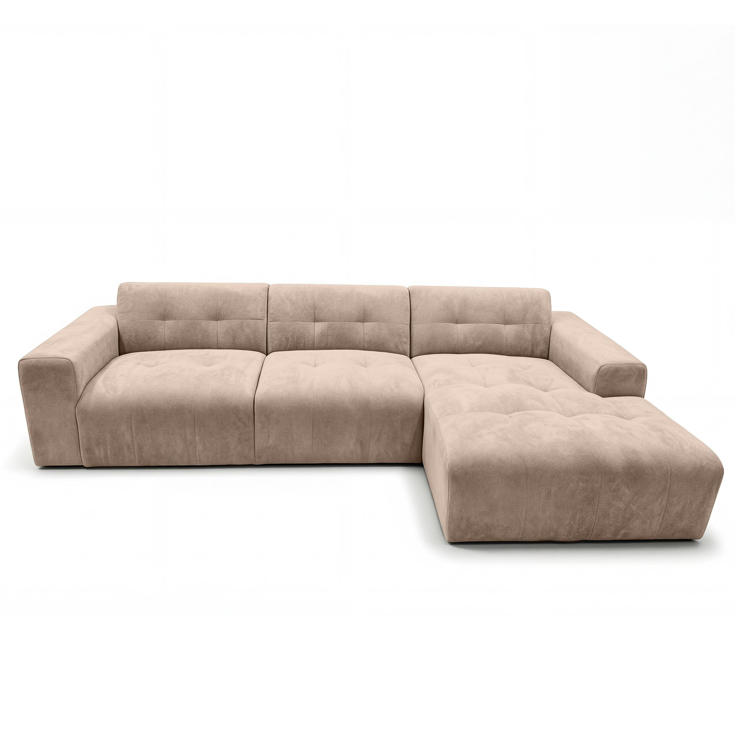 ECKSOFA L Form Corlu Braun 310/165/78 cm – stilvolle kleine Eckcouch Rechts - Schwarz/Braun, Kunststoff/Textil (165/310cm) - AX Living