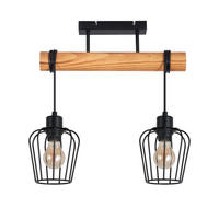 STROPNÍ svítidlo 13/38/48 cm - černá, kov (38/13/48cm) - Nettlife