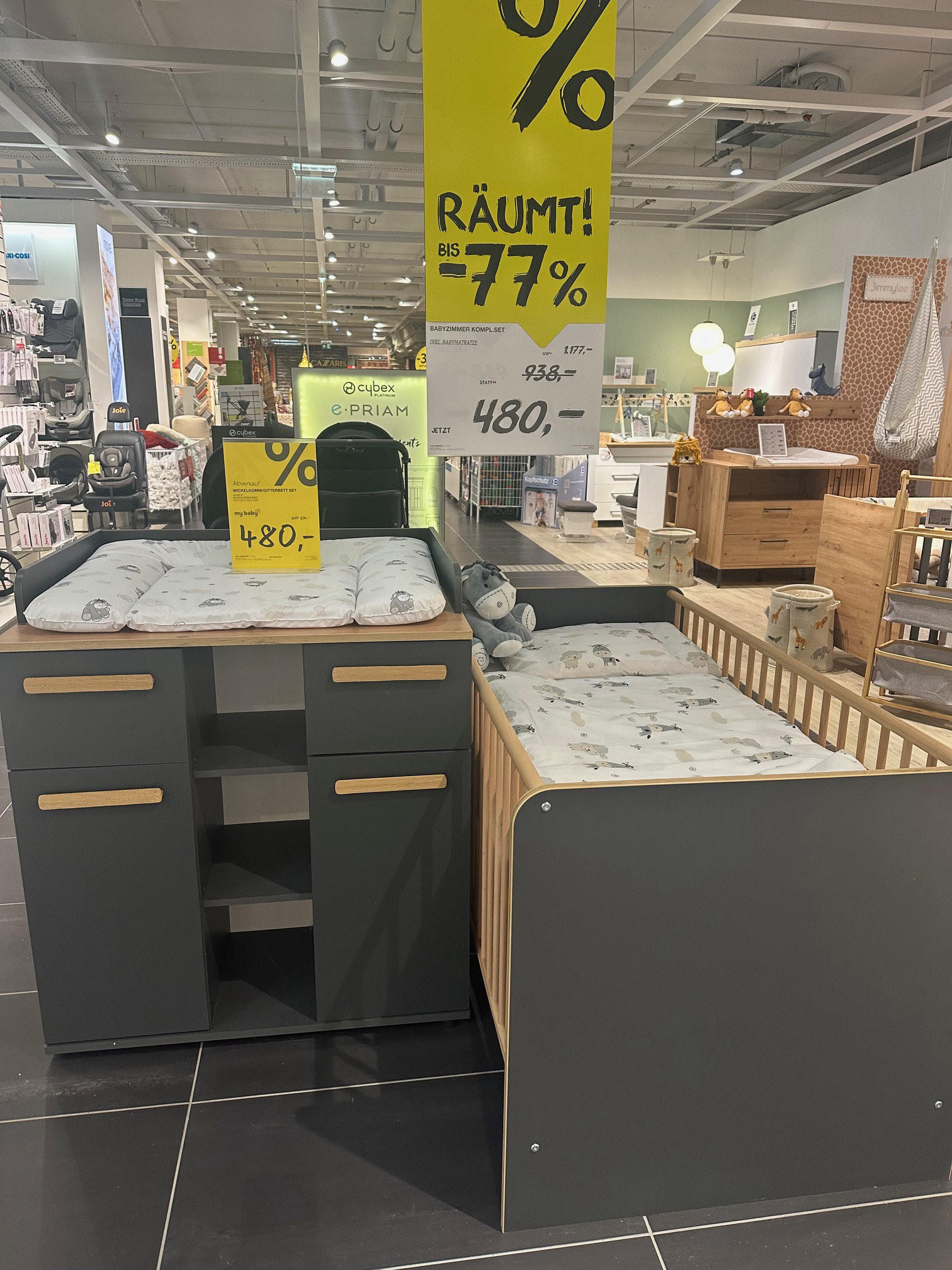 Babygitterbett + Wickelkommode - My Baby Lou