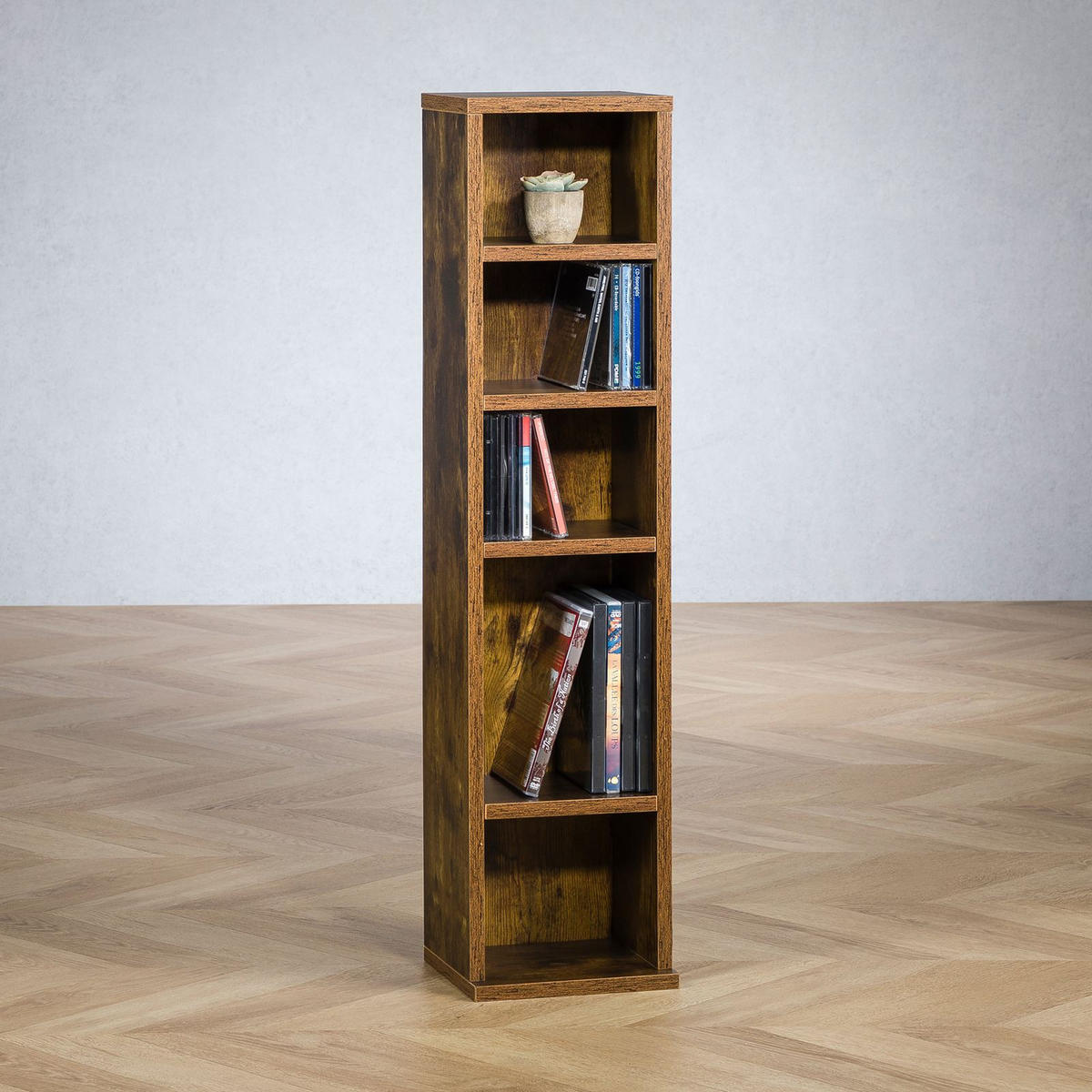 CD/DVD REGAL MELODIE braun - Braun, Holzwerkstoff (21/88/20cm) - IDIMEX